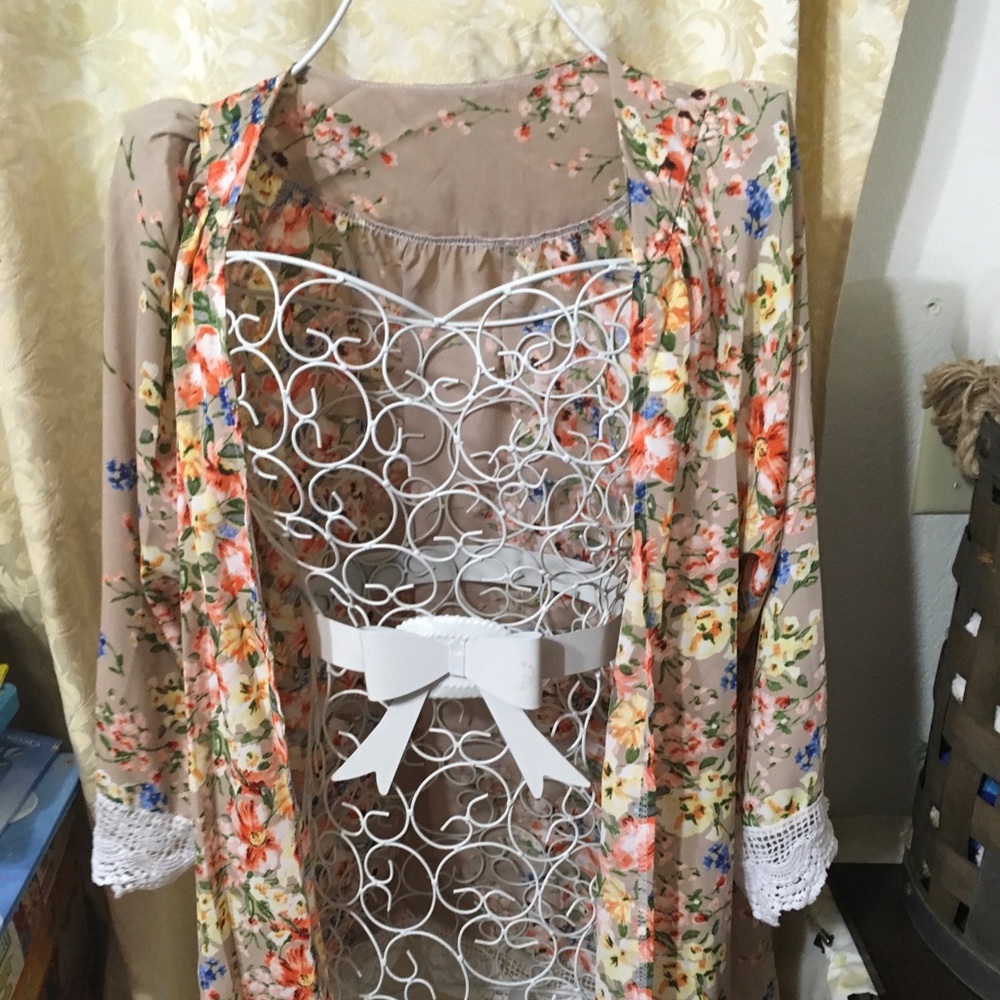 Kimono Flowers Size XL